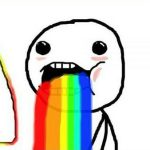 Puking Rainbows Blank Meme Template