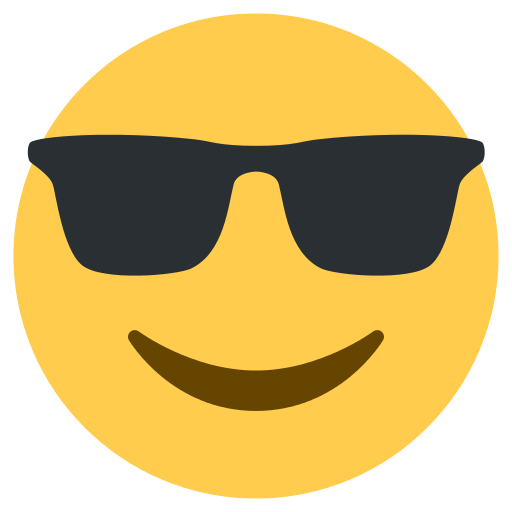 Smiling face with sunglasses